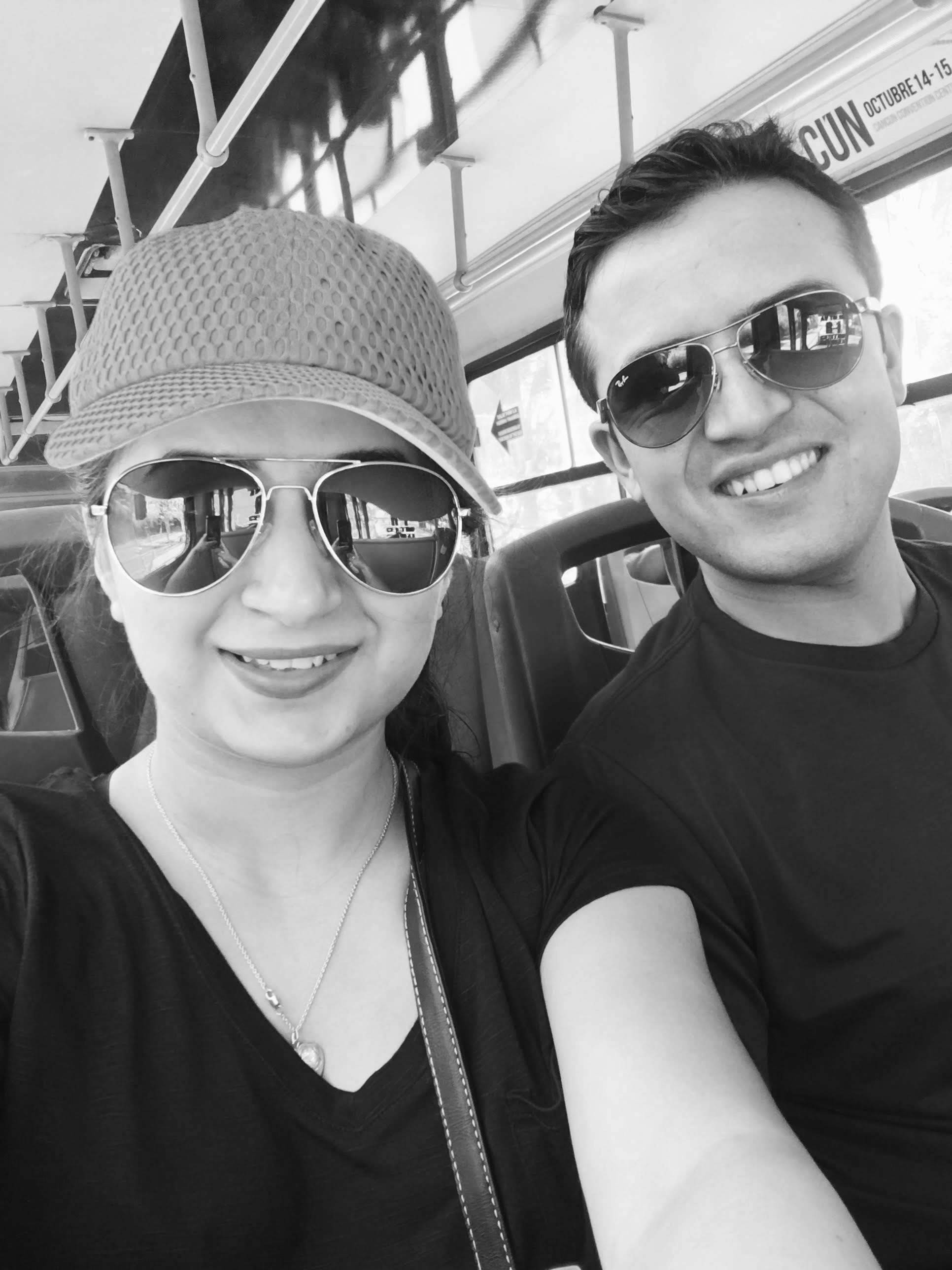 The Doctors in Finance founders smiling together on a trip